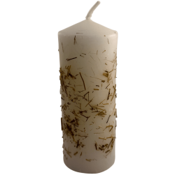 Bougie aux herbes de Saint Benoît - Bougie ésotérique 14x6cm - Protection contre les malédictions