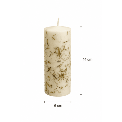 Bougie aux herbes de Saint Benoît - Bougie ésotérique 14x6cm - Protection contre les malédictions