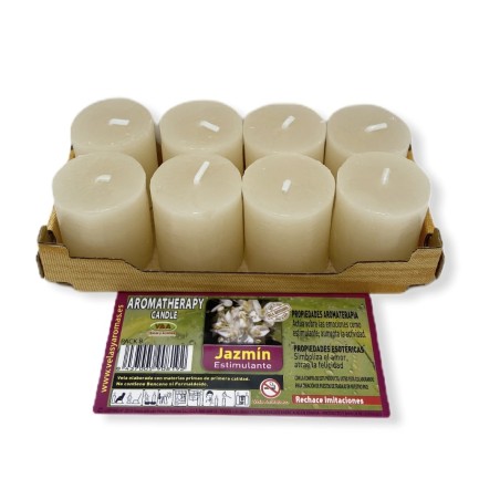Pack 8 Espelmes de Gessamí Esotèriques 3,8x3,5cm - Espelmes i Aromes