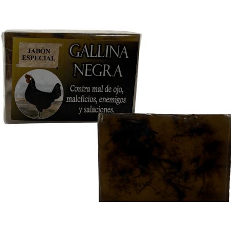 Jabón Esotérico Gallina Negra 120gr. - Contra mal de ojo, maleficios, enemigos y salaciones