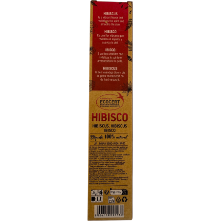Tămâie AROMA Nature Organic Hibiscus - 8 bețișoare, durată 1 oră