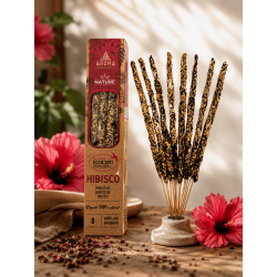 Cutie de tămâie AROMA Nature Organic Hibiscus - 12 cutii a câte 8 bețișoare groase
