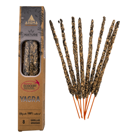 Incienso Orgánico Yagra AROMA Nature - 8 varillas 1h duración
