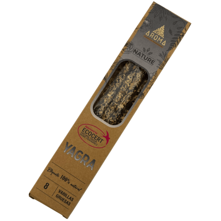 Incienso Orgánico Yagra AROMA Nature - 8 varillas 1h duración