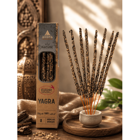 Incienso Orgánico Yagra AROMA Nature - 8 varillas 1h duración