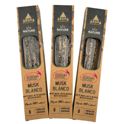 Pack 3x Encens Orgànic Almesc Blanc AROMA Nature - 8 varetes 1h durada