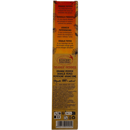 Incienso Orgánico Naranja Pimienta AROMA Nature - 8 varillas 1h duración