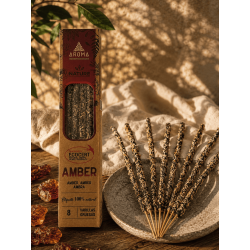 Encens Ambre Bio AROMA Nature - 8 bâtonnets, durée 1 heure