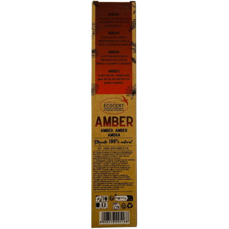 Coffret d'encens à l'ambre bio AROMA Nature - 12 boîtes de 8 bâtonnets épais