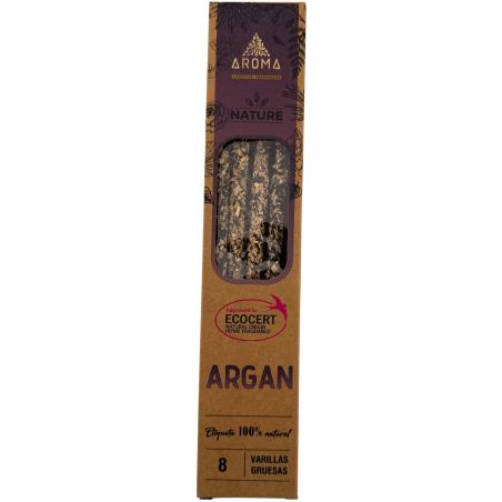 AROMA Nature Organic Argan Rökelse - 8 pinnar, 1 timmes brinntid