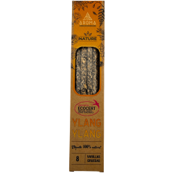 Lot de 3 encens bio à l'ylang-ylang AROMA Nature - 8 bâtonnets, durée 1 heure