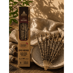 AROMA Nature Biologische Zwarte Opium Wierook - 8 stokjes, brandduur 1 uur