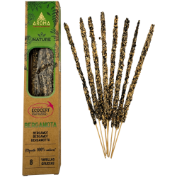 AROMA Nature Incenso biologico al bergamotto - 8 bastoncini, durata 1 ora