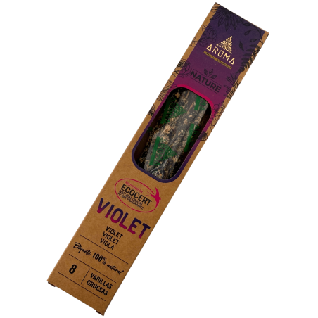 Encens Orgànic Violeta AROMA Nature - 8 varetes 1h durada