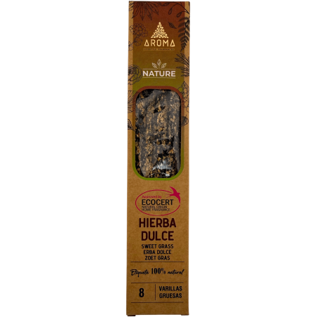 Encens Orgànic Herba Dolç AROMA Nature - 8 varetes 1h durada
