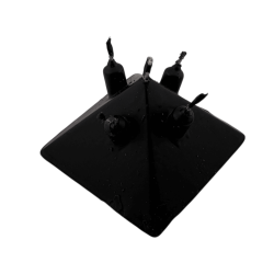 Pyramidenkerze mit 5 Dochten, Schwarz, 10 x 10 x 7 cm – Esoterische Kerze