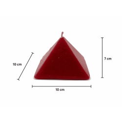 Rött pyramidljus 10x10x7 - Esoteriskt ljus