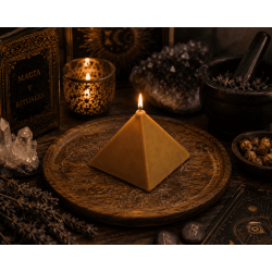 Pyramid Honey Candle 10x10x7 - Esoteric Candle