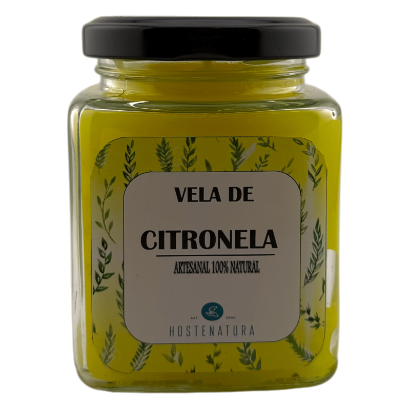Espelma de Soja de Citronel·la en pot de vidre 7x8cm - Anti mosquits natural-ESPELMES I VELONS ESOTÉRICS-HOSTENATURA