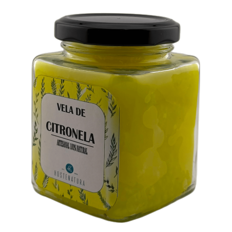 Vela de soja com citronela em frasco de vidro 7x8cm - Repelente natural de mosquitos