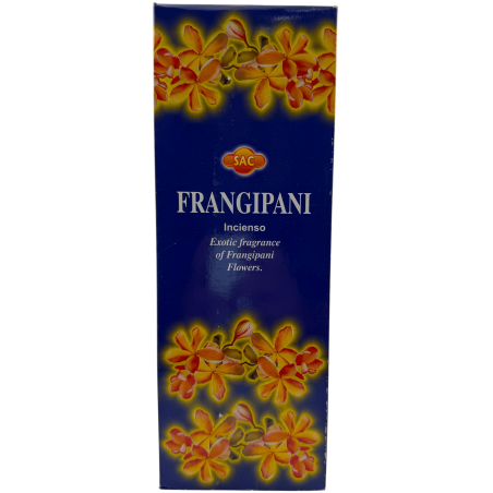 SAC Frangipani Räucherstäbchen – Schachtel mit 6 sechseckigen Packungen à 20 Stäbchen, insgesamt 120 Räucherstäbchen