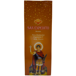 Incienso SAC San Expedito - Caja de 6 paquetes hexagonales de 20 barritas 120 barritas de incienso