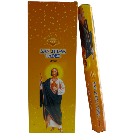 SAC Räucherstäbchen St. Judas Thaddäus - Schachtel mit 6 sechseckigen Packungen à 20 Stäbchen, 120 Räucherstäbchen
