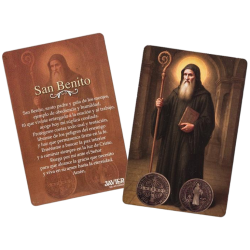 Estampa San Benito 6x9cm