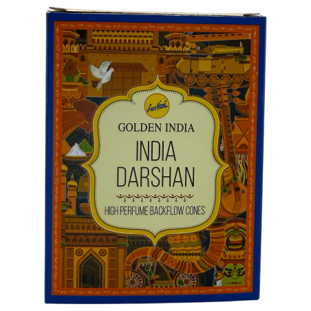 Cons Encens Reflux Aromes de l'Índia SREE VANI India Darshan Golden India - Paquet de 10 cons blackflow