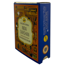 Backflow Incense Cones Aromas of India SREE VANI India Darshan Golden India - Pack of 10 blackflow cones