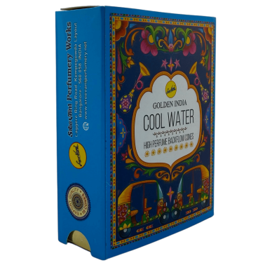 SREE VANI India Cool Water Golden India Backflow Incense Cones - Pack of 10 blackflow cones