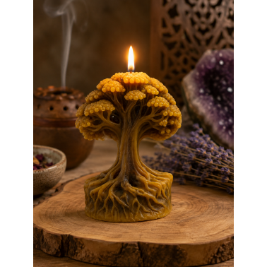 Honey Tree of Life Candle 8x5cm