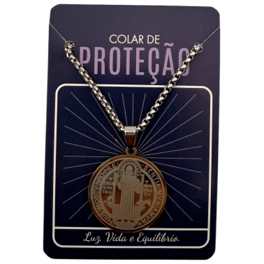 Protection Necklace with Saint Benedict Medal, 60cm