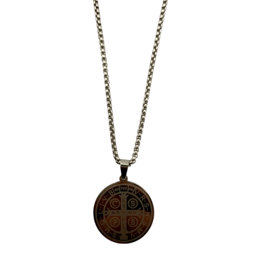 Protection Necklace with Saint Benedict Medal, 60cm