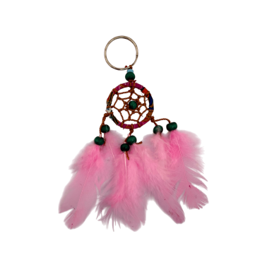 Porte-clés attrape-rêves 2 cm - Rose