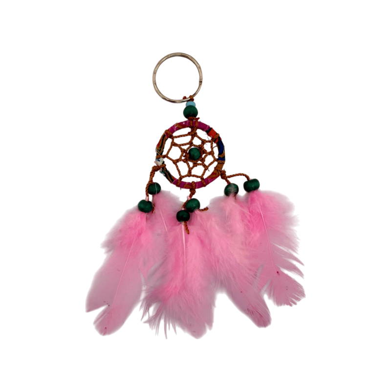 Chaveiro Apanhador de Sonhos 2cm - Rosa-Apanhador de sonhos de Bali-HOSTENATURA