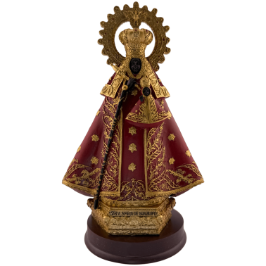 Resinfigur av Jungfru Maria av Guadalupe av Extremadura, 19 cm