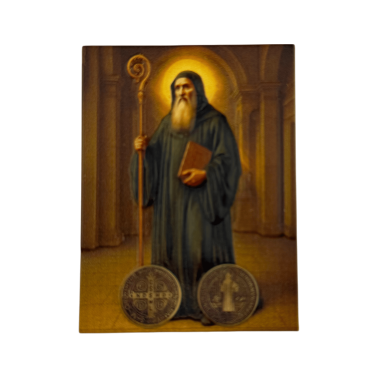 Religiöser Magnet Heiliger Benedikt 6x8cm