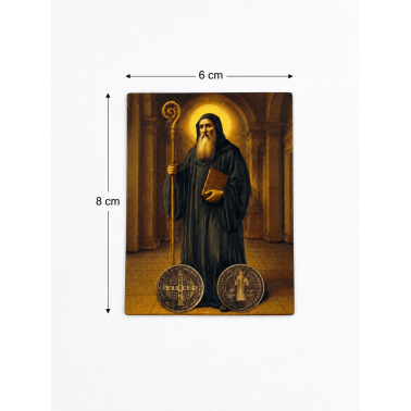 Religious Magnet Saint Benedict 6x8cm