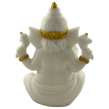 Figura Ganesha Blanc i Or 15x10x8cm