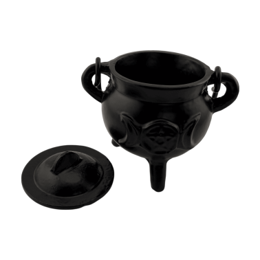 Cremador Caldero Wicca Ferro 10cm amb Triple Lluna