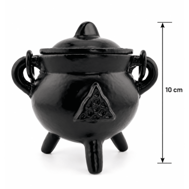 Queimador de caldeirão Wicca, de ferro, 10 cm, com símbolo celta