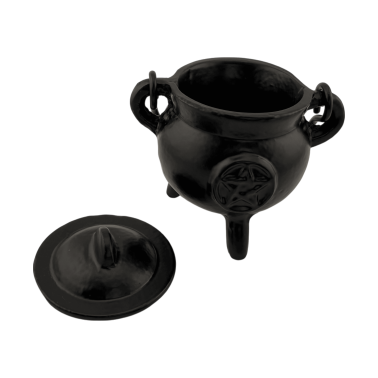 Quemador Caldero Wicca Hierro 10cm con pentagrama
