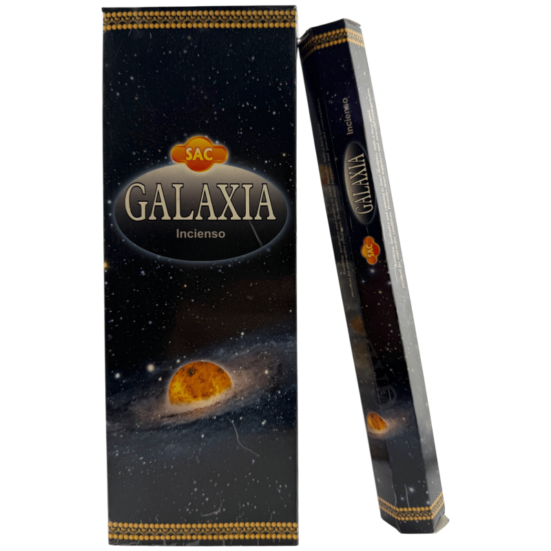 Encens SAC Galaxy - Boîte de 6 paquets hexagonaux de 20 bâtonnets chacun, soit 120 bâtonnets d'encens-SAC À ENCENS-HOSTENATURA