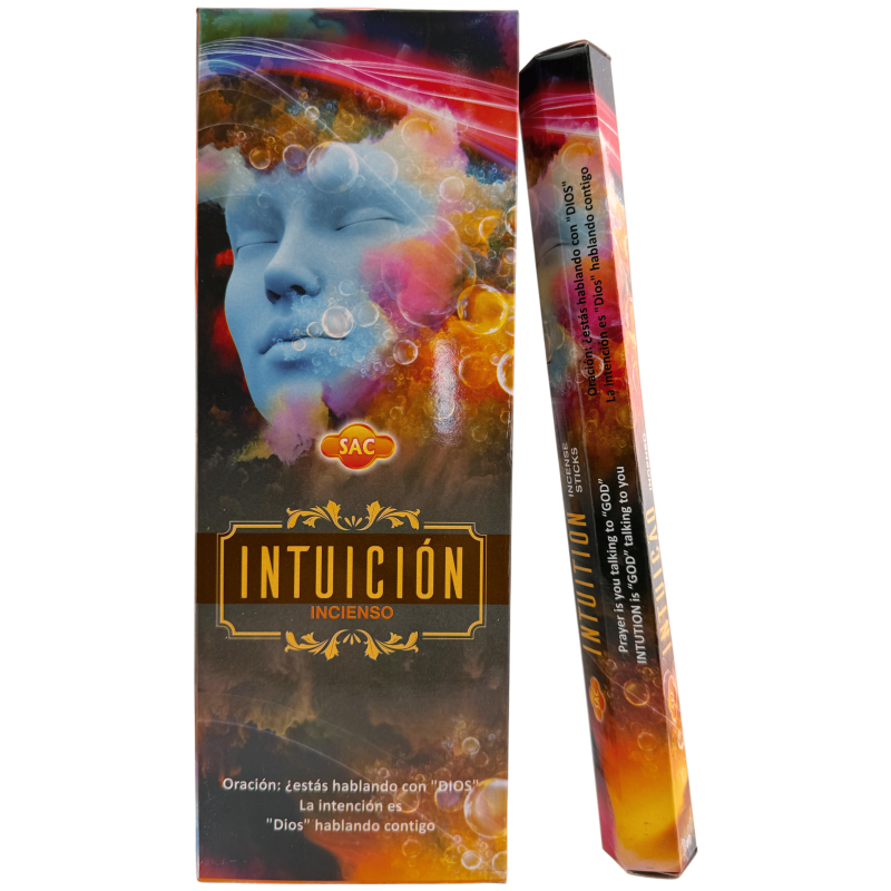 SAC Intuition Räucherstäbchen – Schachtel mit 6 sechseckigen Packungen à 20 Stäbchen, insgesamt 120 Räucherstäbchen-SAC-HOSTENATURA