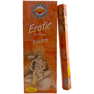 Incienso SAC Erotico - Caja de 6 paquetes hexagonales de 20 barritas 120 barritas de incienso