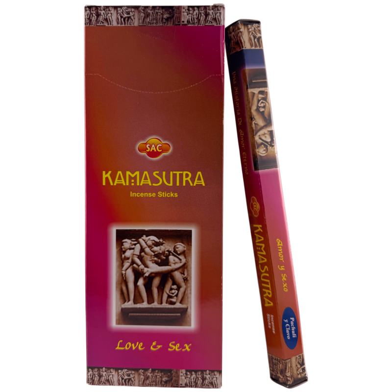 Incienso SAC Kamasutra - Caja de 6 paquetes hexagonales de 20 barritas 120 barritas de incienso-RÖKELSER SAC-HOSTENATURA