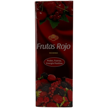Incenso ai frutti rossi SAC - Confezione da 6 pacchetti esagonali da 20 bastoncini ciascuno, per un totale di 120 bastoncini di