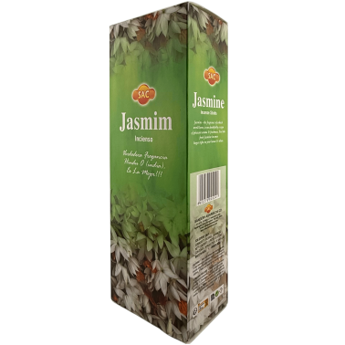 SAC Jasmin-Räucherstäbchen – Schachtel mit 6 sechseckigen Packungen à 20 Stäbchen, insgesamt 120 Räucherstäbchen