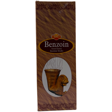 SAC Benzoin Incense - Box of 6 hexagonal packs of 20 sticks each, 120 incense sticks